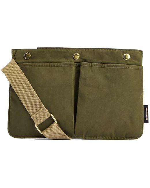 Barbour Green Transport Sacoche Bag for men