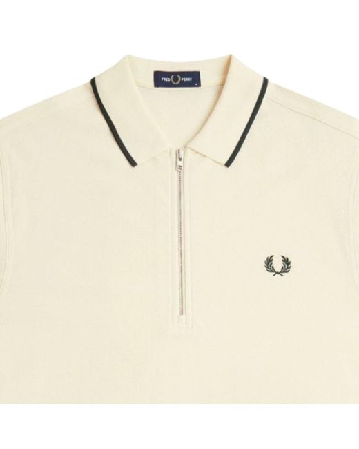Fred Perry Natural Crepe Pique Polo Shirt for men