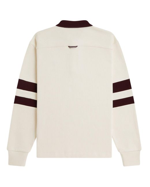 Fred Perry White Tipped Collared Sweatshirt for men