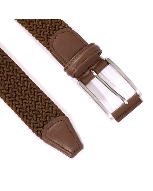 Andersons Brown Woven Belt for men