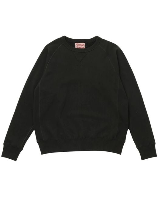 Wonder Looper Black Pullover Crewneck Super Looper French Terry for men