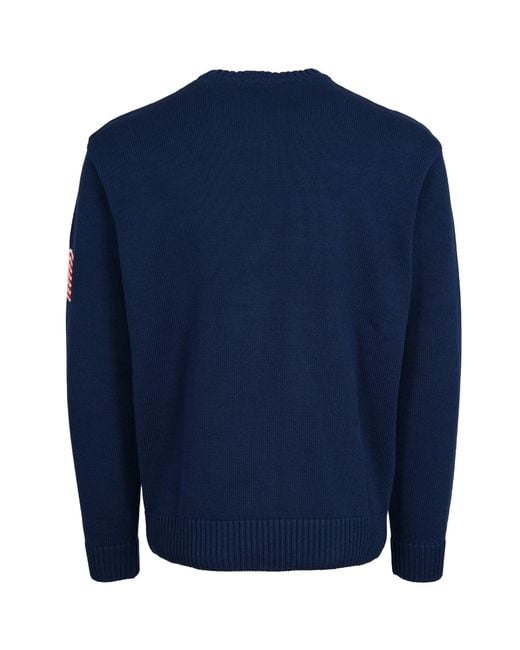 Rockport Archive Blue Knitwear Crew Sweater for men