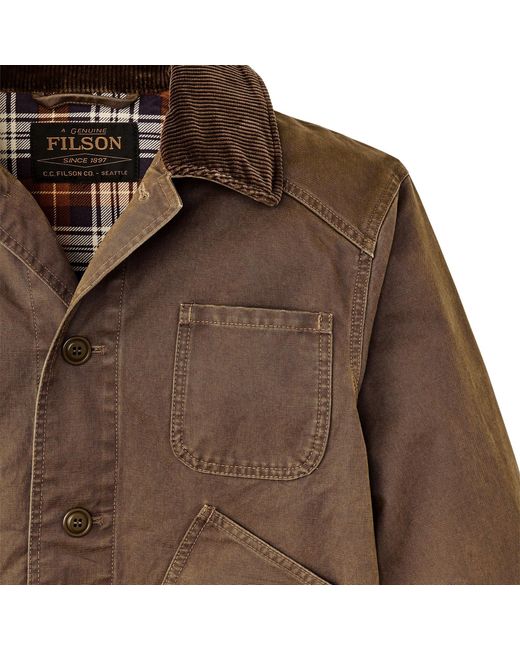 Filson Green Canvas Outfitter Jacket for men