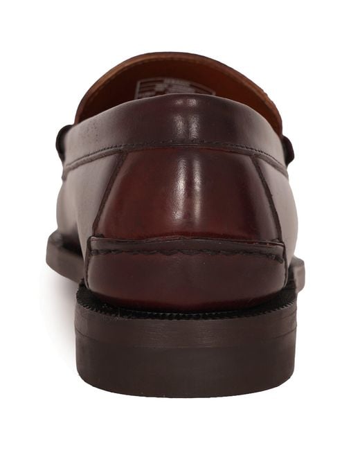 Sebago Brown X Stuarts Dan Cordovan Penny Loafer for men