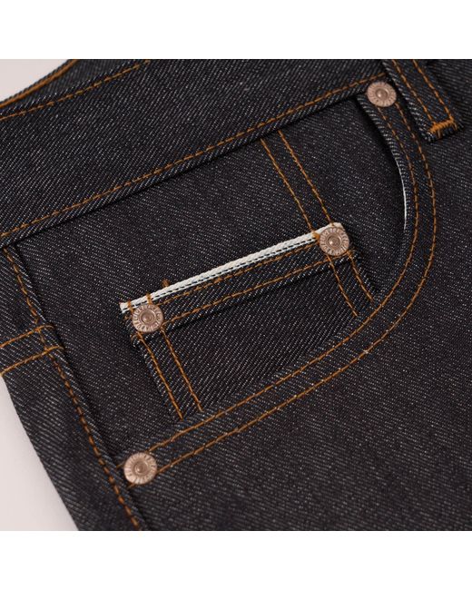 Naked & Famous Black Easy Guy Left Hand Twill Selvedge for men