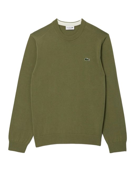 Lacoste Green Organic Cotton Sweater Round Neck for men