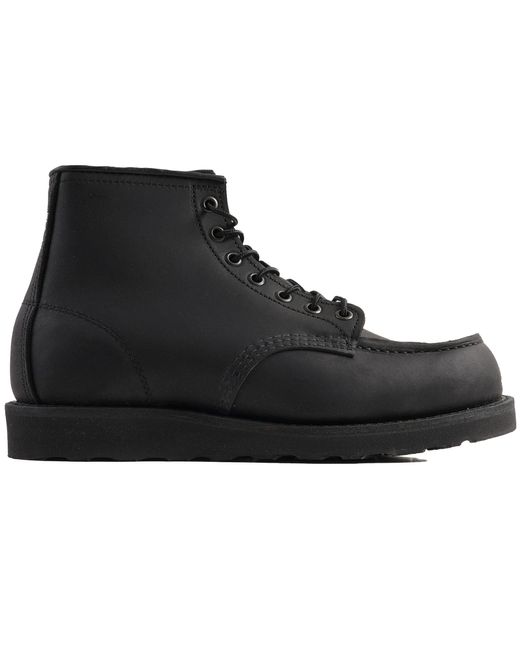 Red Wing Black Classic Moc Toe Boots for men
