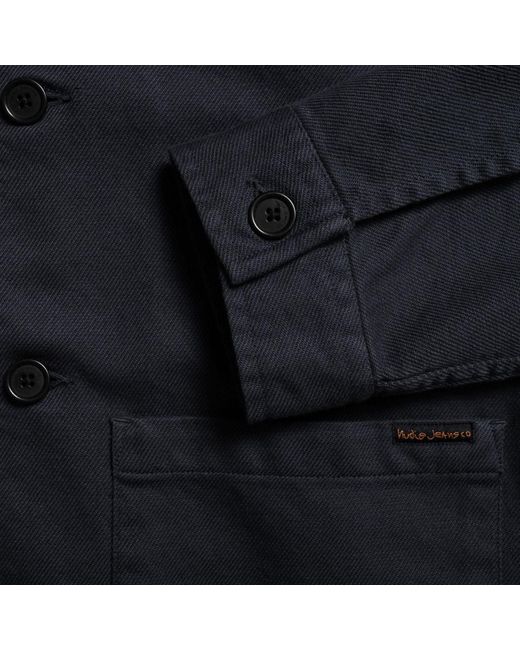 Nudie Jeans Black Barney Worker Jacket for men
