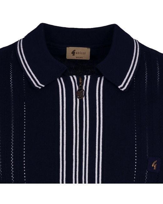 Gabicci Blue Geller Knit Polo for men