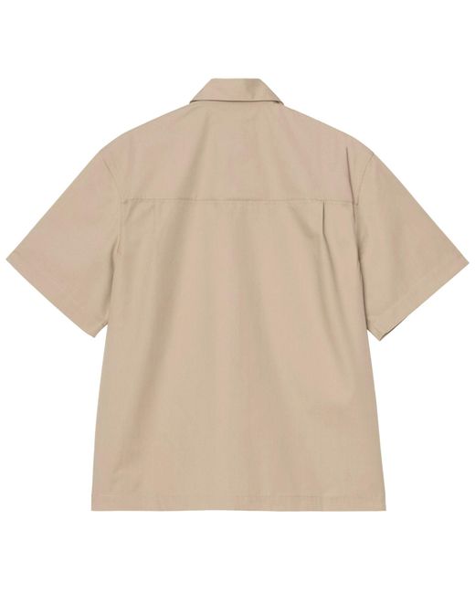 Carhartt Natural Short Sleeve Postal Zip Shirt for men