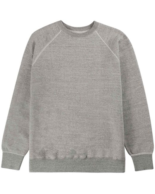 Orslow Gray Loop Wheel Crew Neck Sweatshirt for men