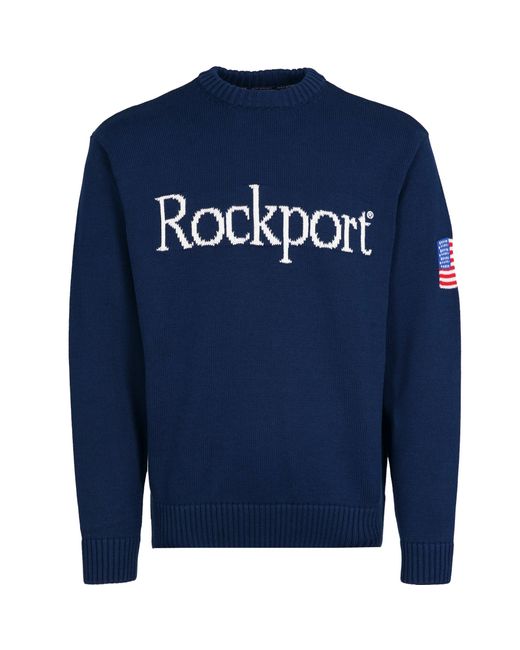 Rockport Archive Blue Knitwear Crew Sweater for men
