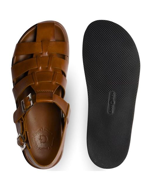 GRENSON Brown Quinton Sandals for men
