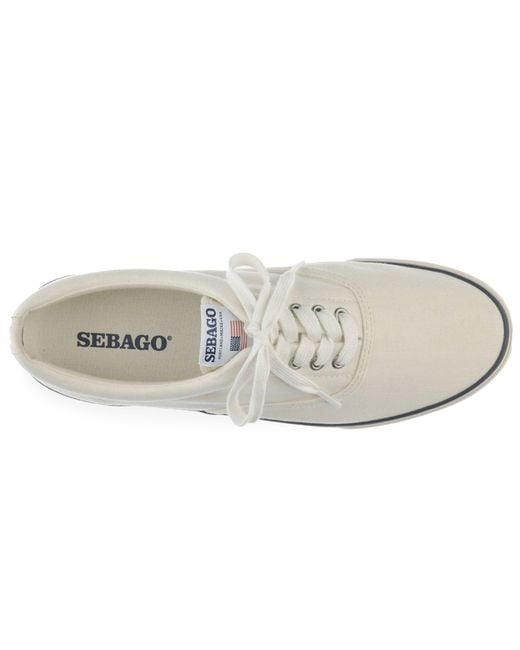 Sebago White Hurricane Deck Trainer for men