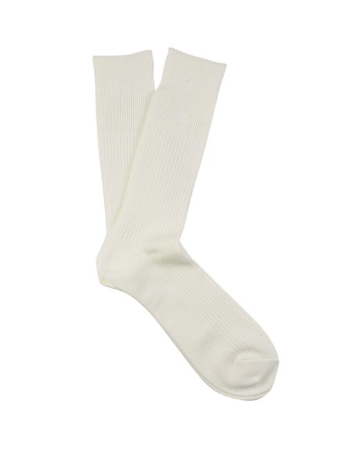 Anonymous Ism White Draylon Brilliant Crew Socks for men