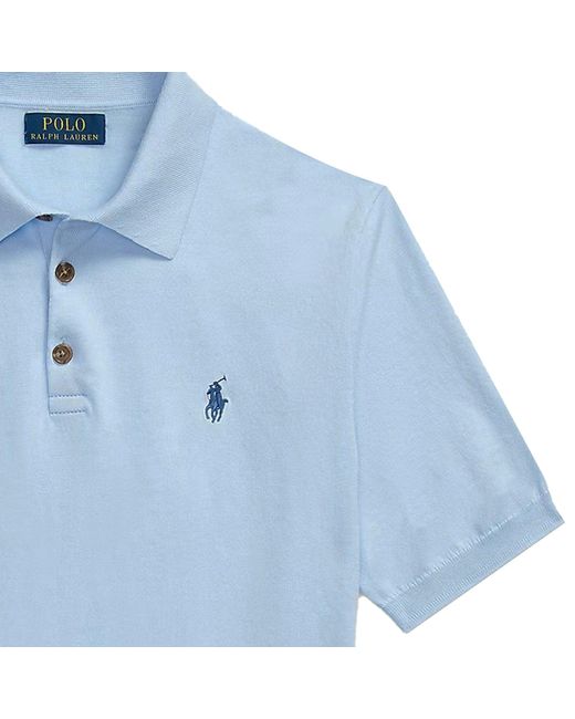 Polo Ralph Lauren Blue Knit Polo for men