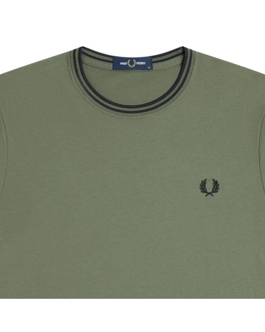 Fred Perry Green Twin Tipped T-Shirt for men