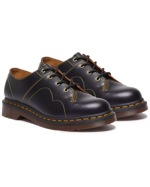 Dr. Martens Black Dr Martens Church Vintage Smooth Leather Shoes for men