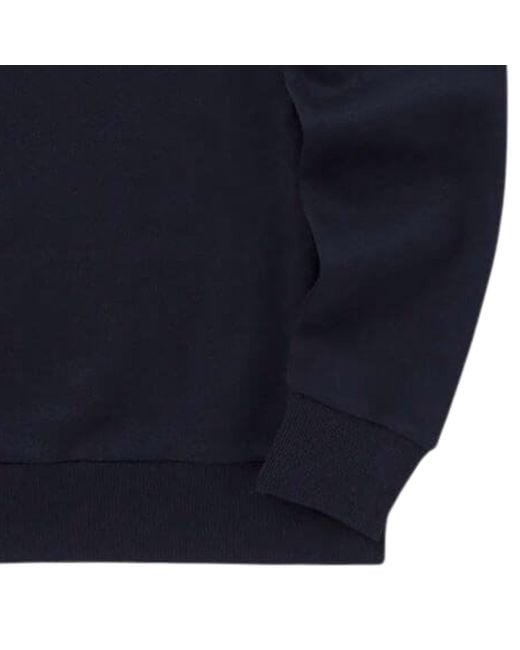 Fred Perry Blue Pique Collared Sweatshirt for men