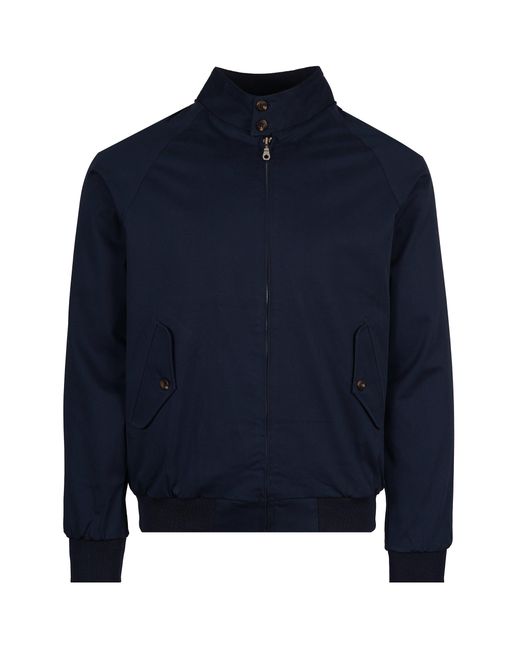 real hoxton Blue Harrington Jacket for men