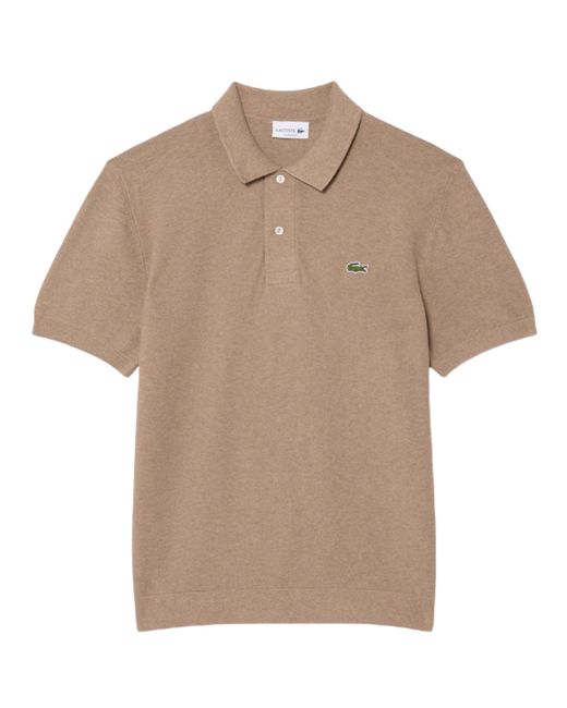 Lacoste Brown Knitted Polo Shirt for men