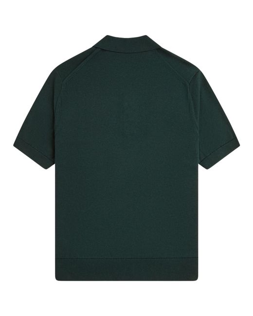 Fred Perry Green Knitted Shirt for men