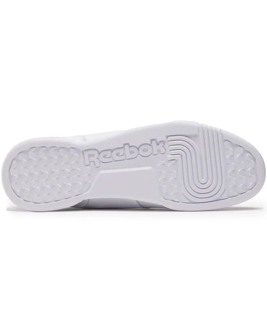 Reebok White Workout Plus Shoes for men