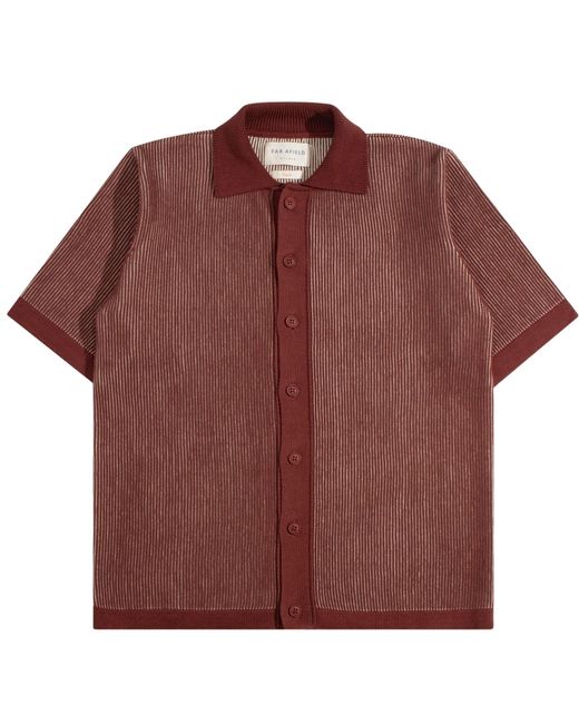 Far Afield Purple Velzy Helio Stripe Knit Shirt for men