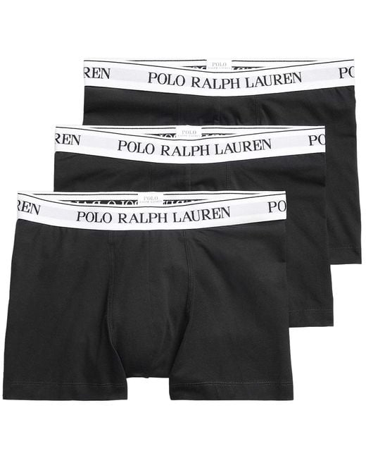 Polo Ralph Lauren Black 3 Pack Trunks for men