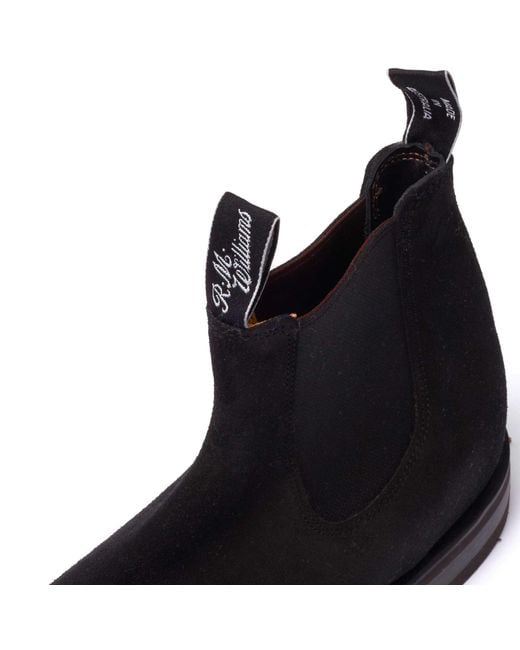 R.M.Williams Black Comfort Craftsman Chelsea Boots B543S Colour: Blac for men