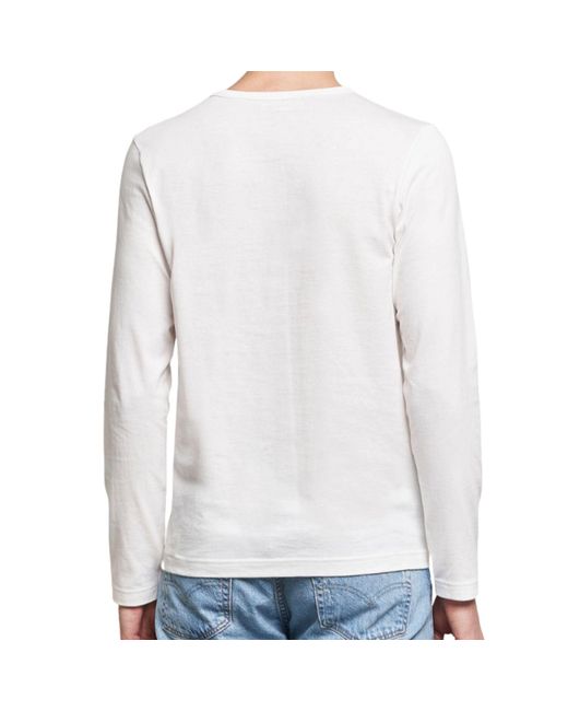 Merz B. Schwanen White 1950Sls Loopwheeled Classic Fit Lightweight Longsleeve for men