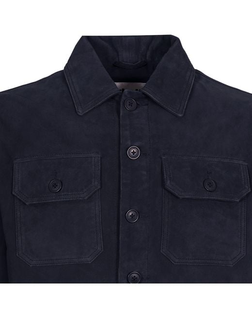 Schott Nyc Blue Suede Jacket for men