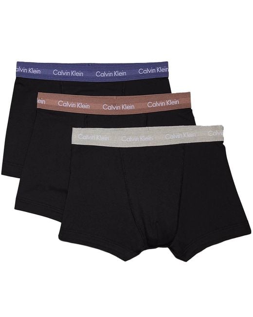 Calvin Klein Black Calvin Klein 3 Pack Trunks for men