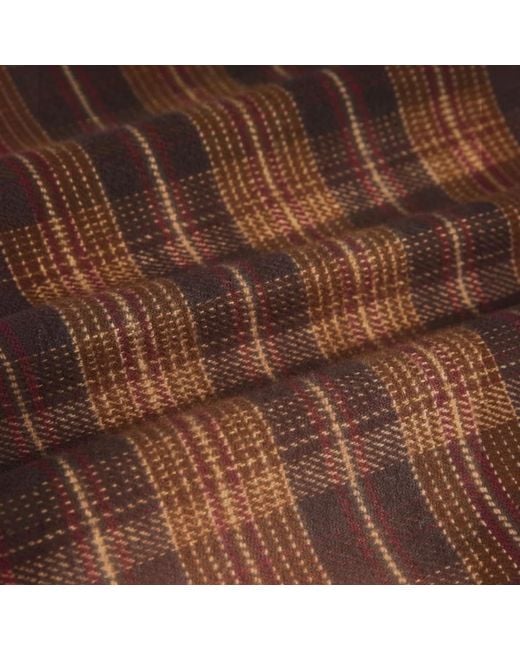 Portuguese Flannel Brown Trigo Plaid Flannel Shirt for men