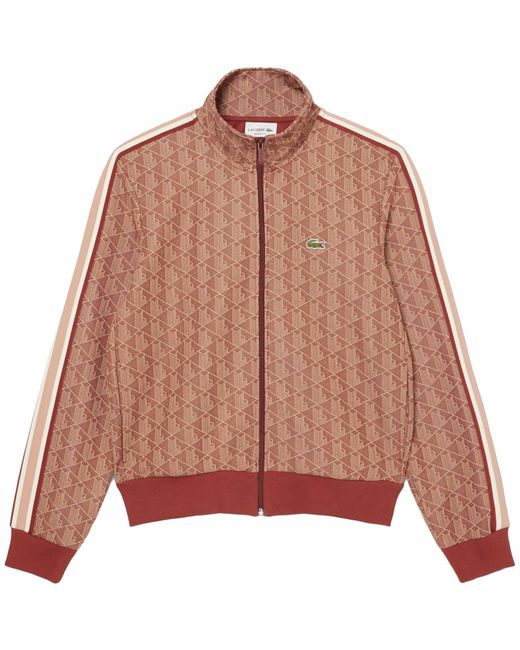 Lacoste Brown Paris Jacquard Track Jacket for men