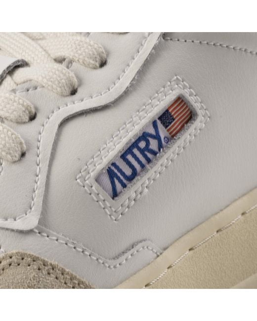 Autry White Medalist Low Sneaker for men