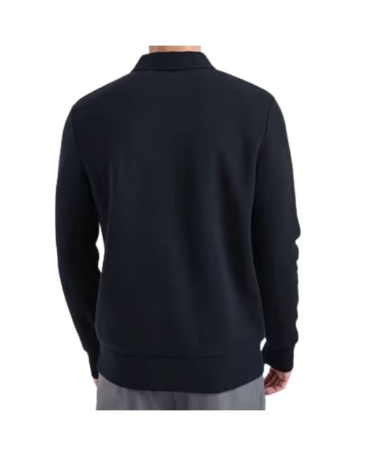 Fred Perry Blue Pique Collared Sweatshirt for men