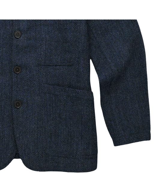 Universal Works Blue Harris Tweed Og Bakers Jacket for men