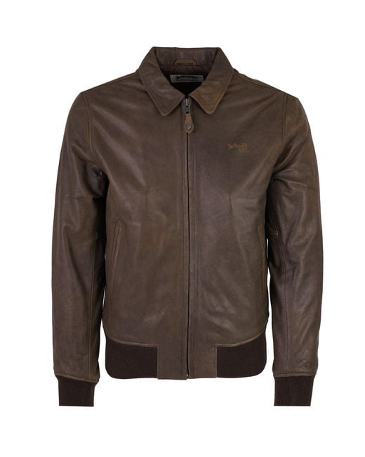 Schott Nyc Brown Leather Jacket for men