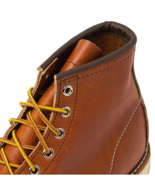 Red Wing Brown Classic Moc Toe Boots for men