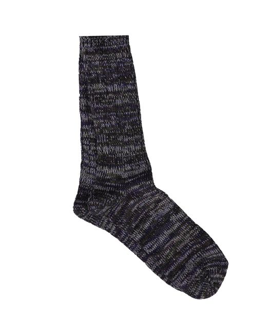 Anonymous Ism Blue 5 Colour Mix Crew Socks for men