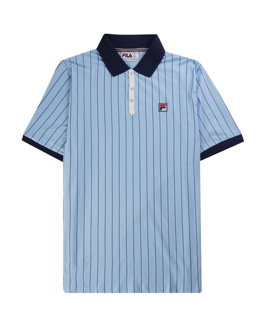 Fila Blue Bb1 Classic Vintage Striped Polo Shirt for men