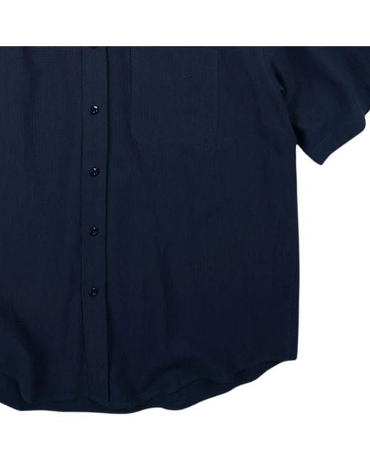 FRIZMWORKS Blue Og Dobby Weave Seersucker Half Shirt for men