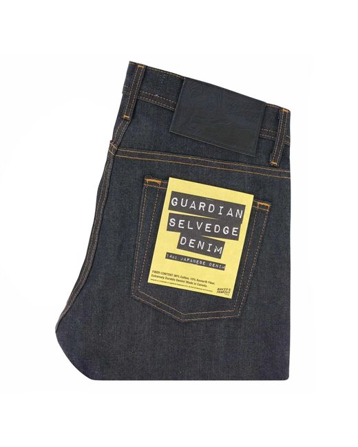 Naked & Famous Blue Naked &Amp; Famous Weird Guy Guardian Selvedge for men