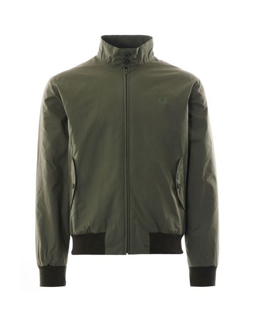 Fred Perry Cotton Made In England Harrington Jacket in Green for Men ...