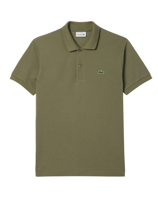 Lacoste Green L.12.12 Petit Pique Cotton Polo Shirt for men