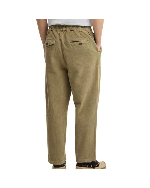 Barbour Green Stretch Cord Relaxed Fit Trouser for men