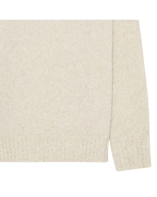 NN07 White Lee Merino Wool Sweater for men