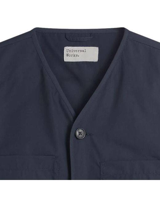 Universal Works Blue City Waistcoat for men