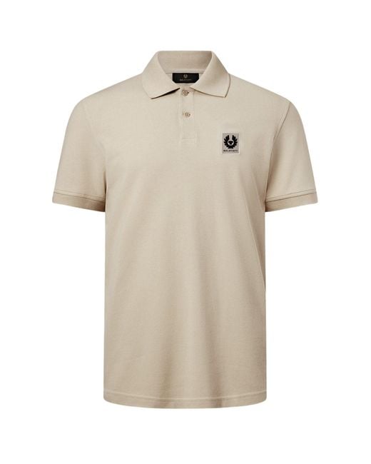 Belstaff Natural Short Sleeve Polo Shirt for men